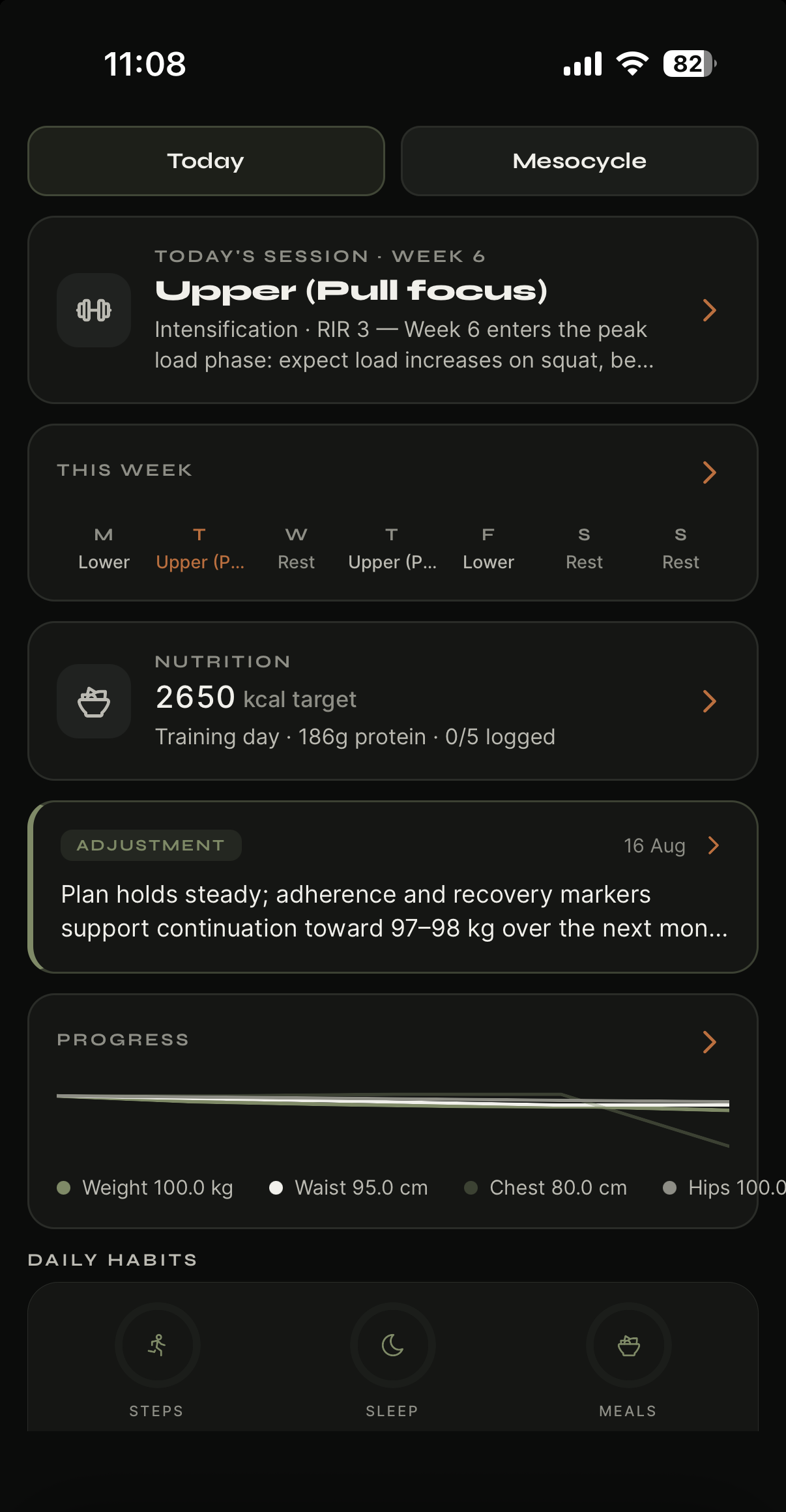 PhysiqCoach protocol overview