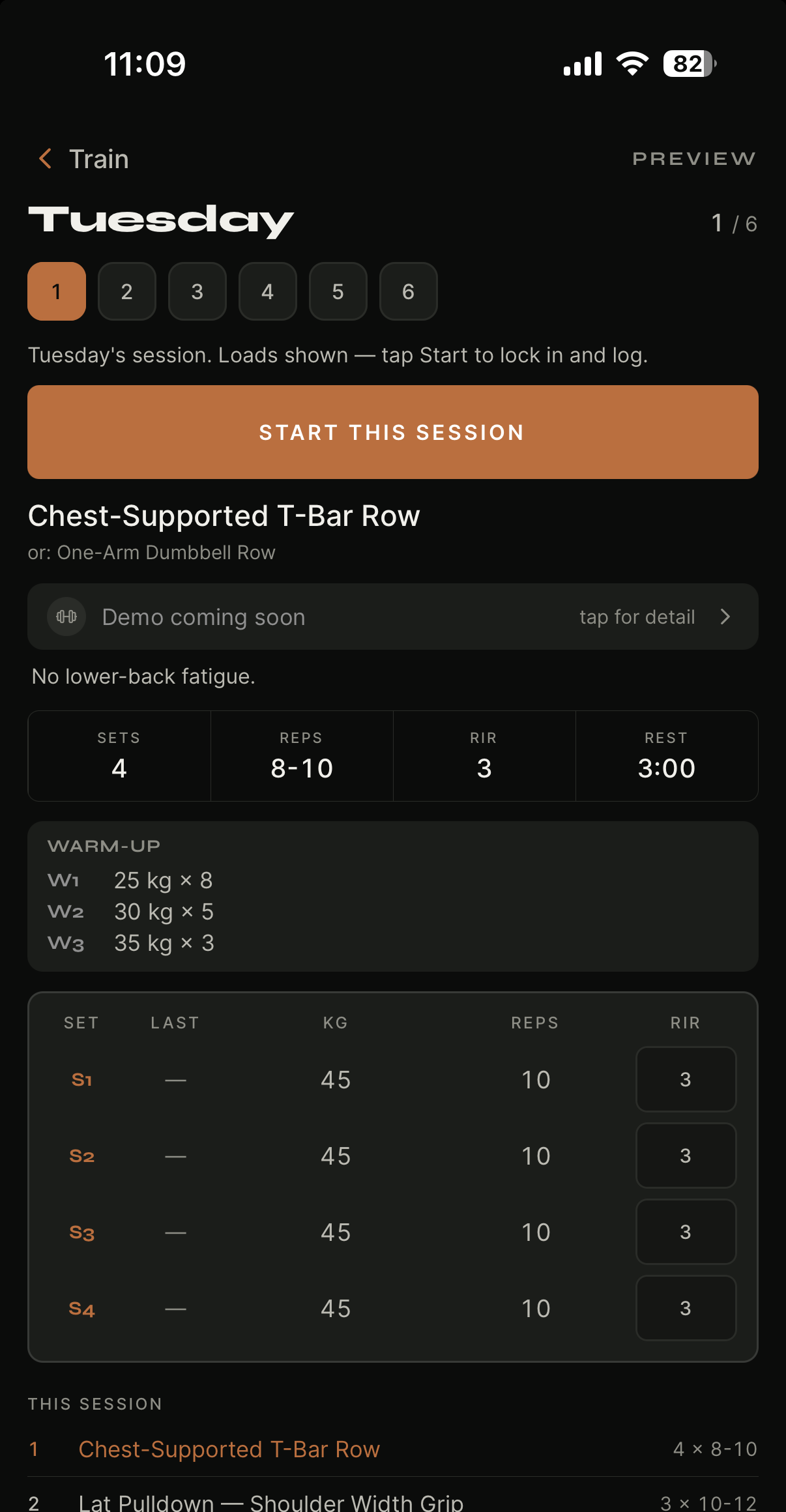 PhysiqCoach training session